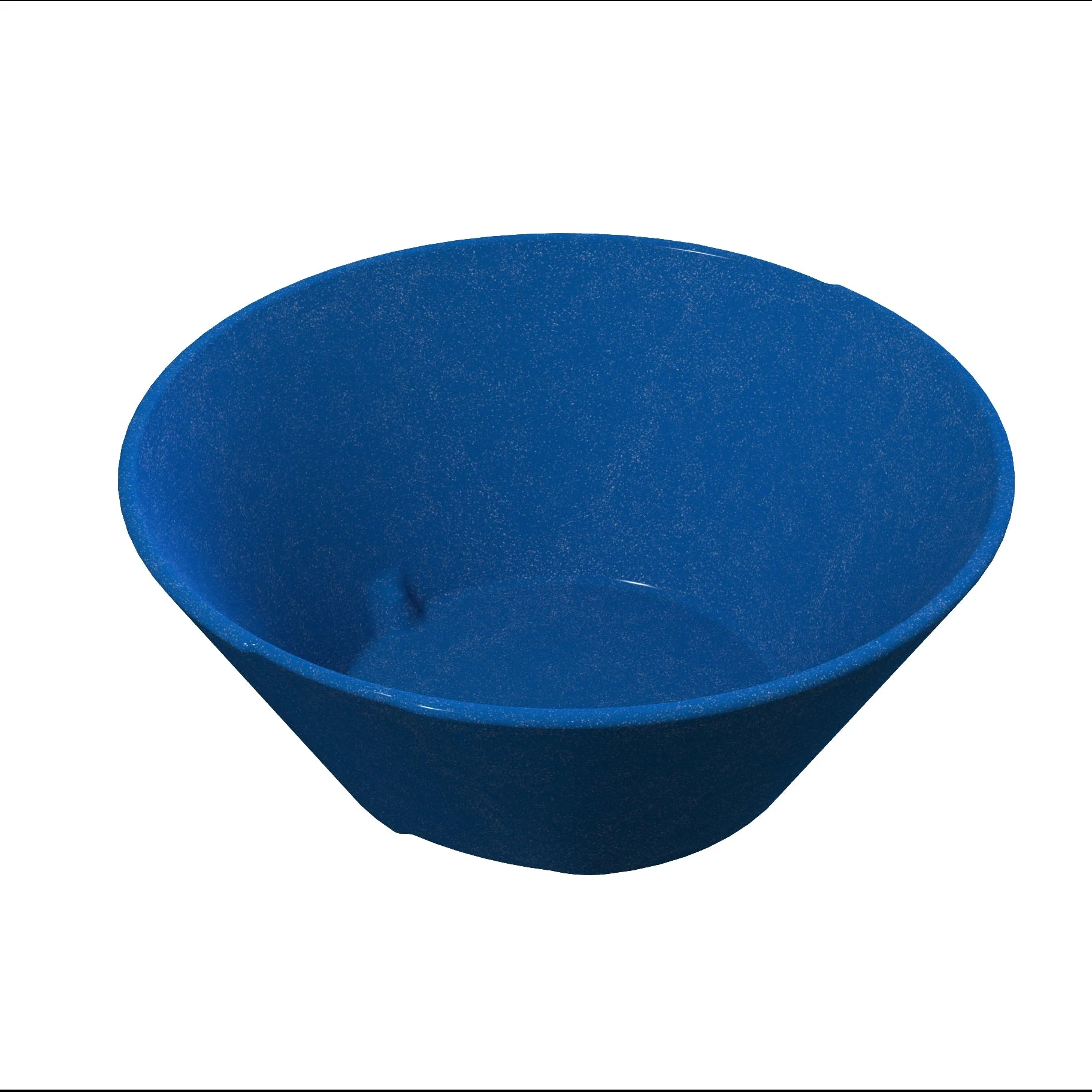 Tablecraft CW1449BS 1 Quart Bowl Round Aluminum with Blue Speckle Finish