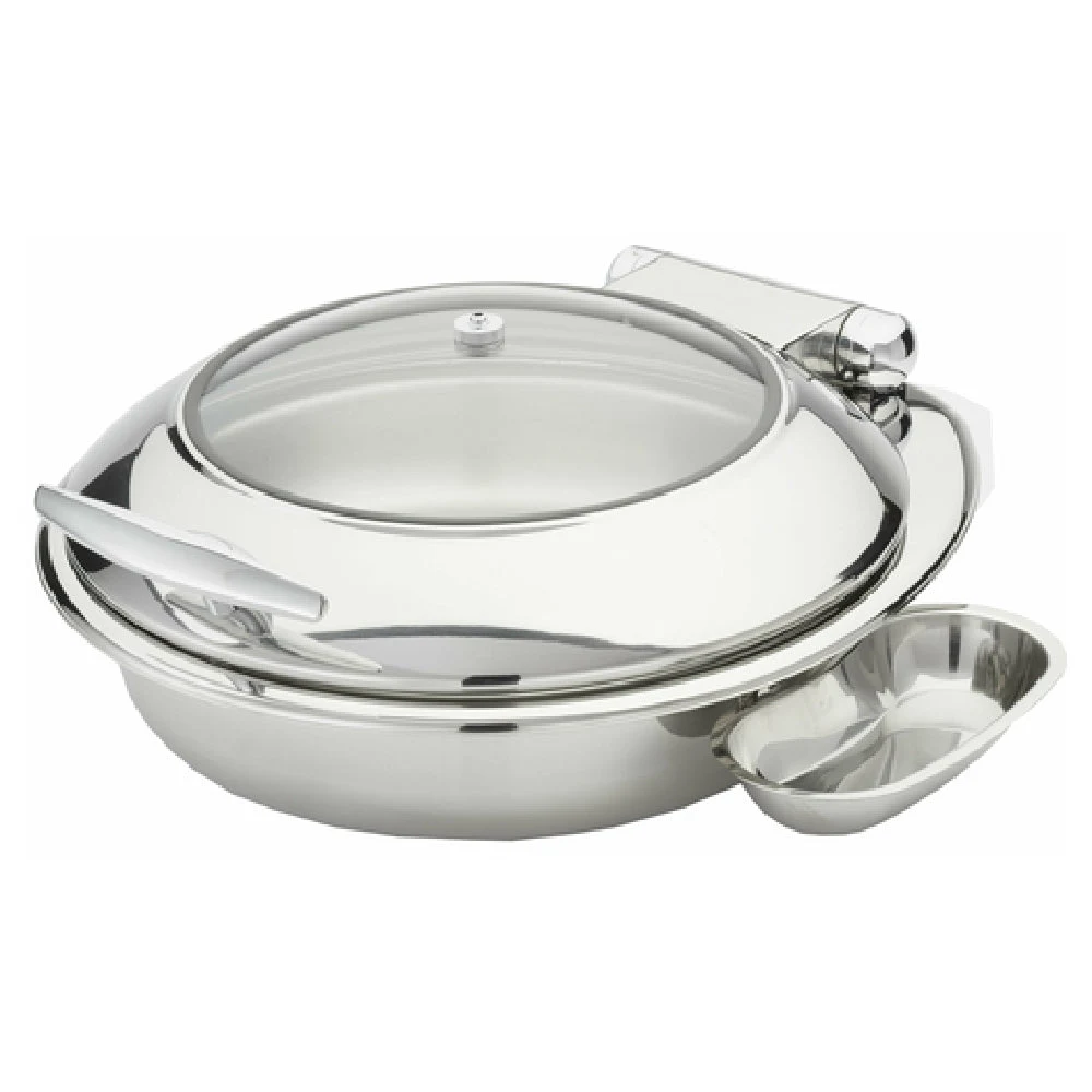 American Metalcraft REVLRD20 7 Quart Induction Ready Chafer Round Stainless Steel with Slow Release Lid