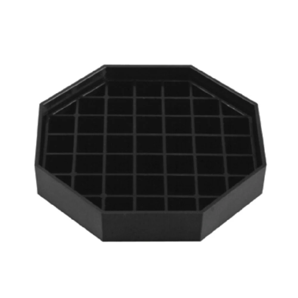 Bar Maid CR-1440 6 Inch Drip Tray Black Plastic With Removable Grid