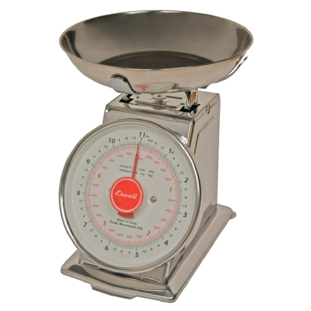 Carlisle SCDLB11 8 Inch Stainless Steel Dial Scale with Removable Bowl