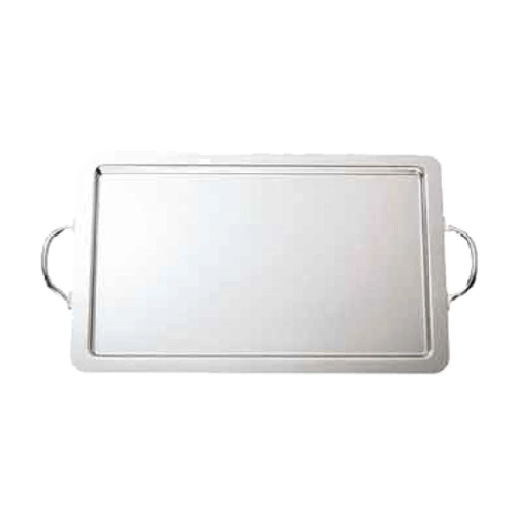 BauscherHepp 12.4058.6500 25-9/16 Inch Rectangular Banquet Tray with Handles Stainless Steel
