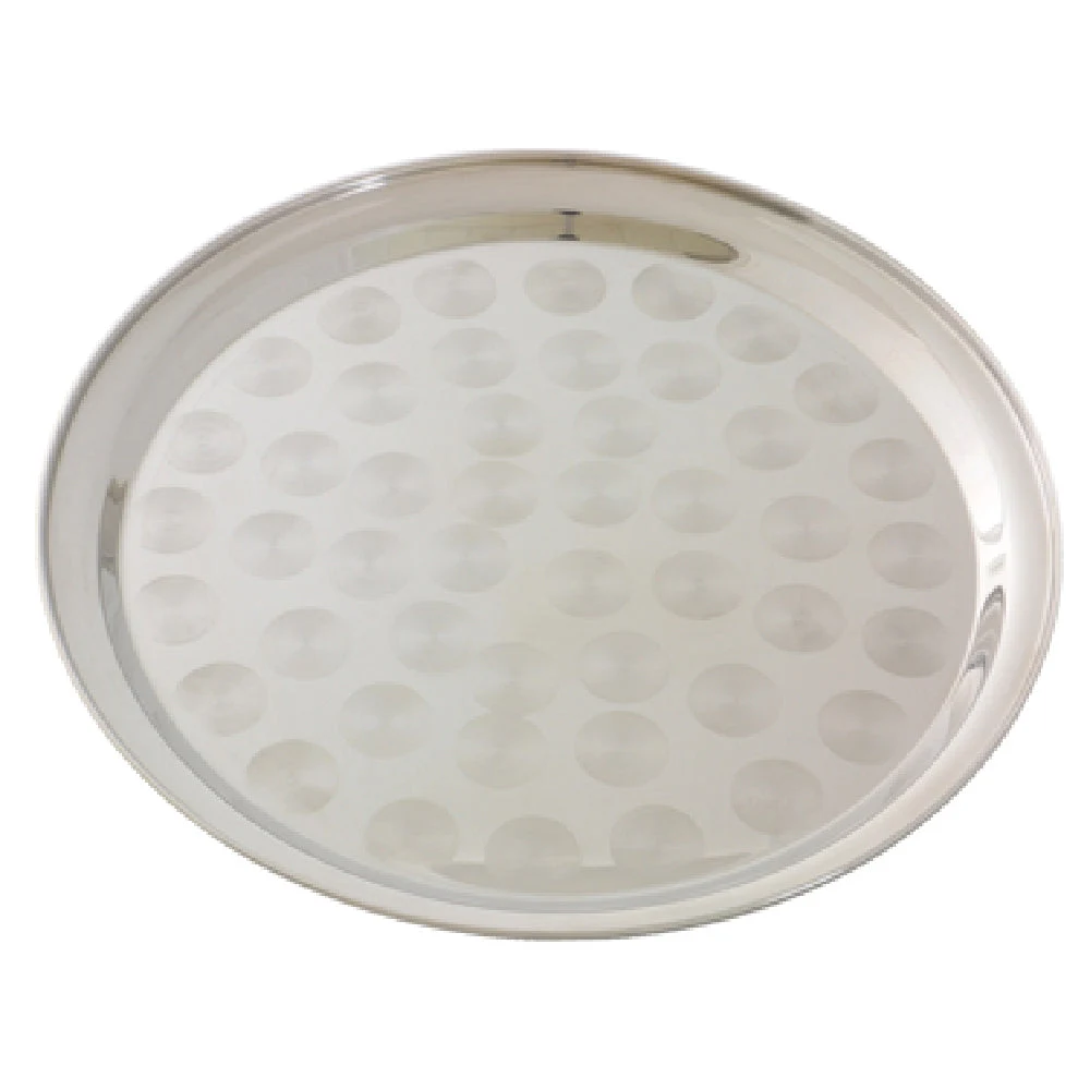 Thunder Group SLCT310 10 Inch Round Serving Tray to Stainless Steel