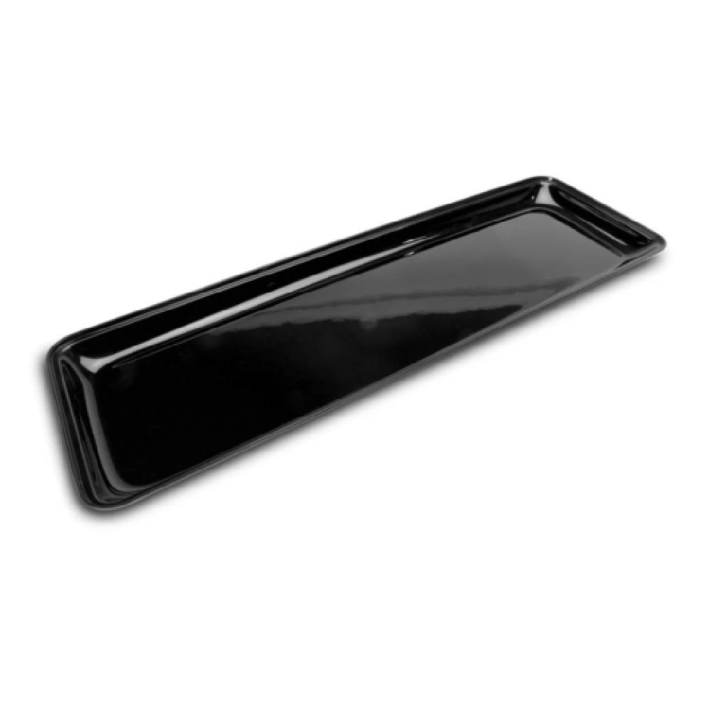 Steelite DFTRC301210 30 Inch Tray Black Acrylic with Market Design