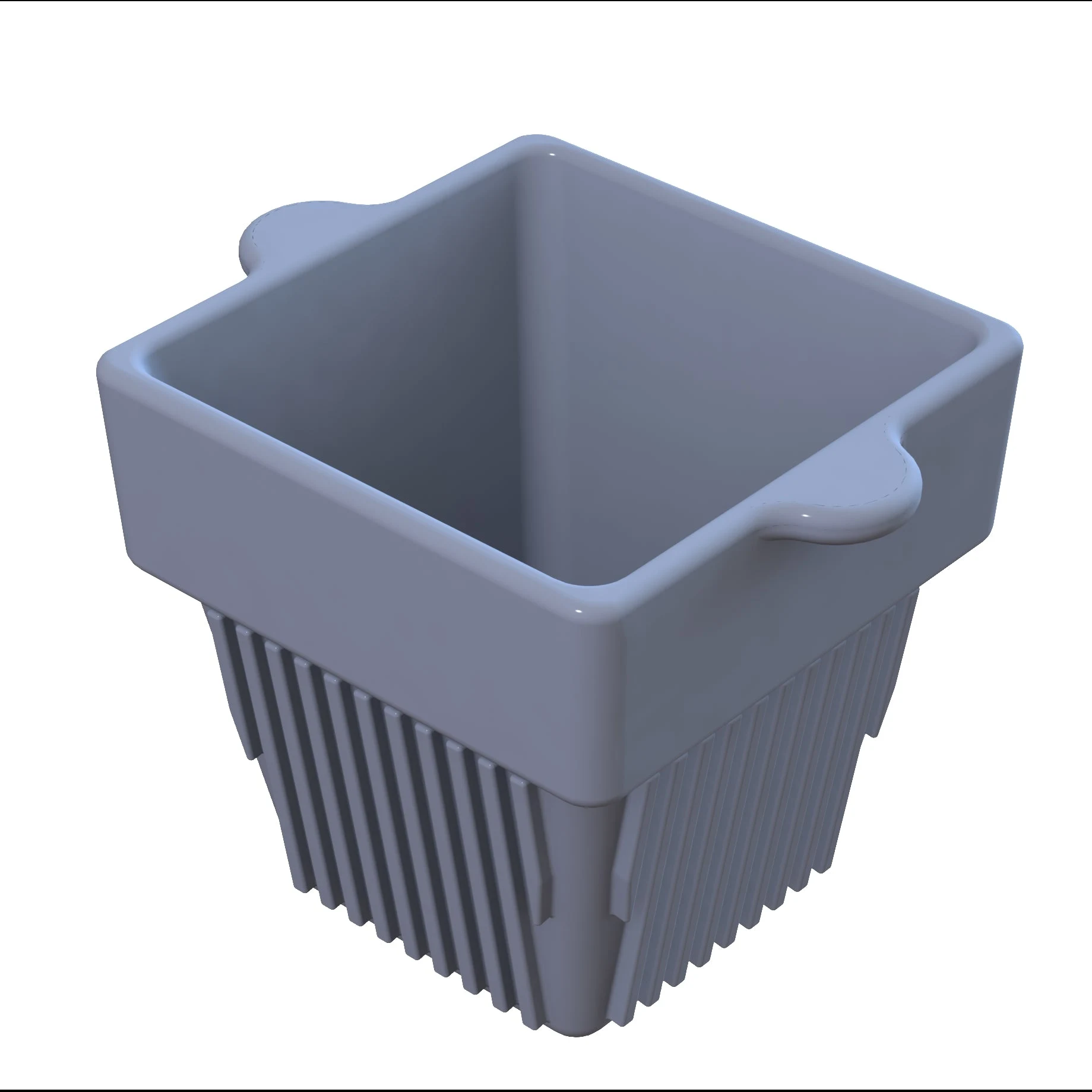 Tablecraft CW1480PB 18 Oz Cold Condiment Bowl Square Aluminum Pigeon Blue