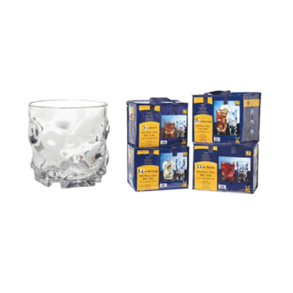 GET Enterprises SP-SW-1439-CL 9 Oz Clear Rocks Glass with SAN Plastic Material