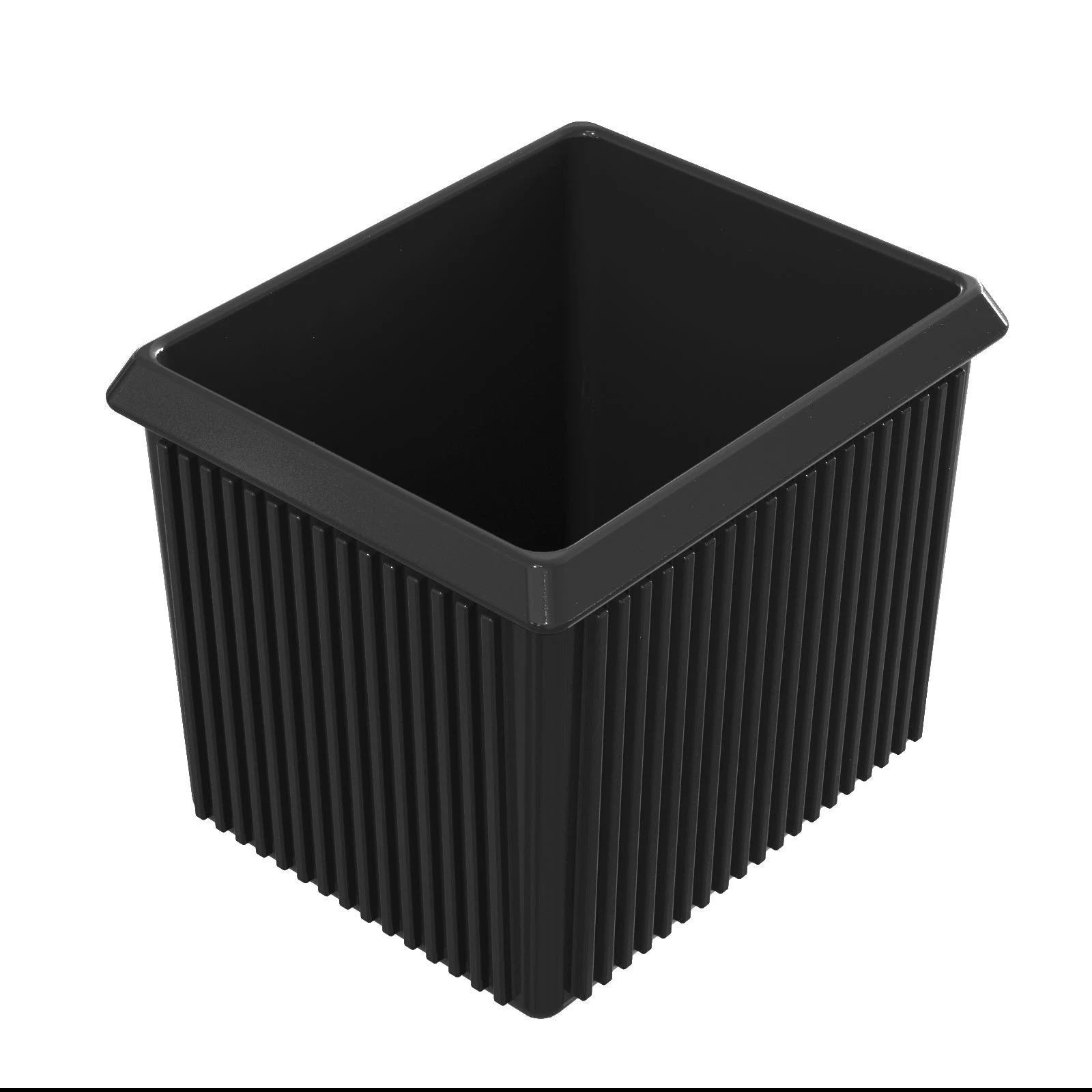 Tablecraft CW1520BK 1-3/8 Quart Salad Crock Rectangular Aluminum Cold Holding Black