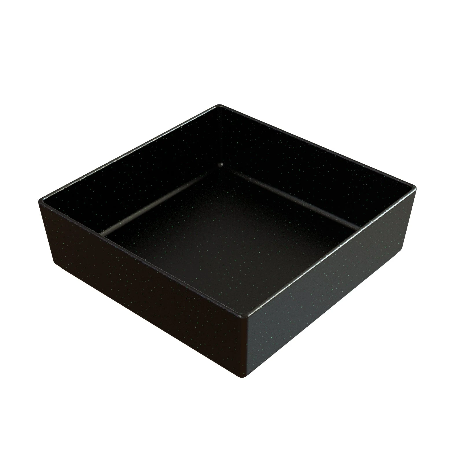 Tablecraft CW4004BKGS 4 Quart Bowl Cold Holding Square Aluminum Black Finish