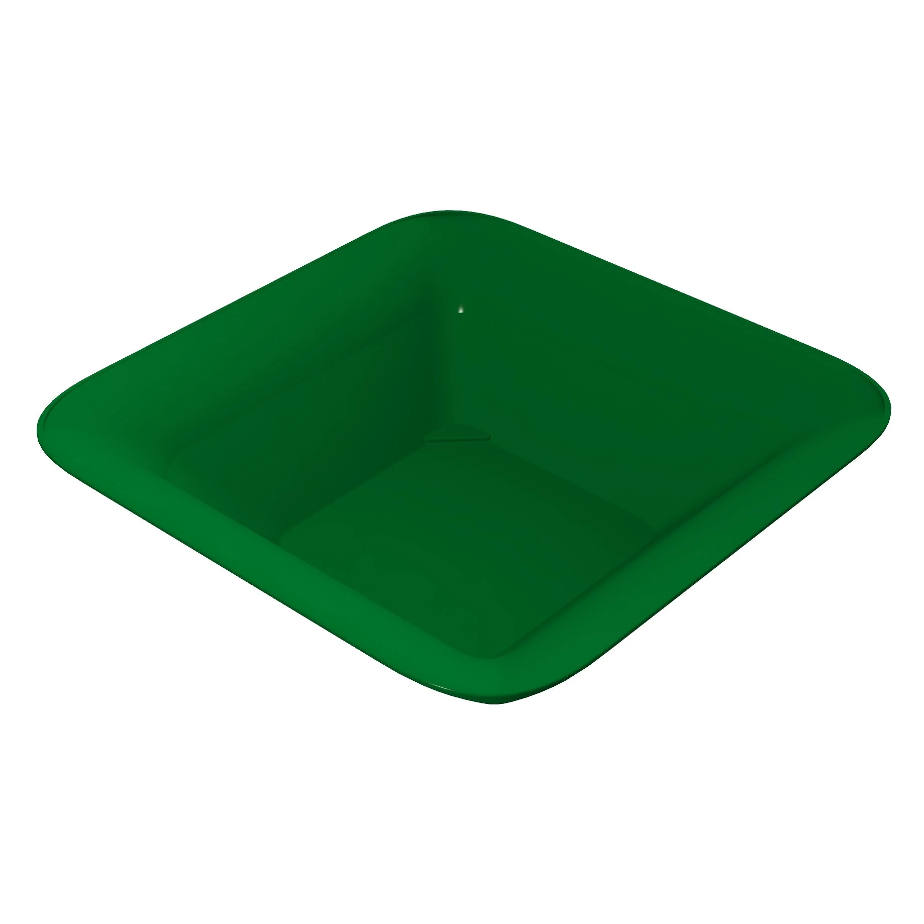 Tablecraft CW3520GN 8 Quart Square Bowl Cast Aluminum Cold Holding Green Finish