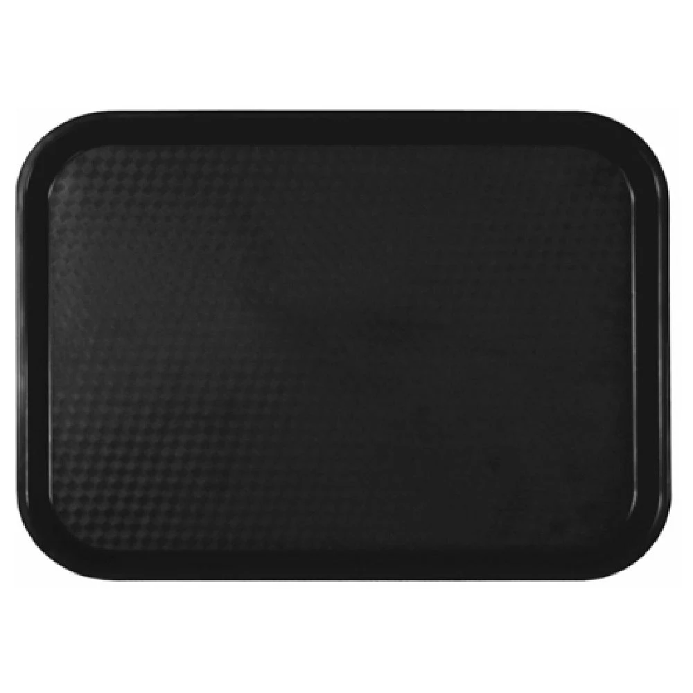 Thunder Group PLFFT1418BK 14 Inch Rectangular Fast Food Tray Polypropylene Black