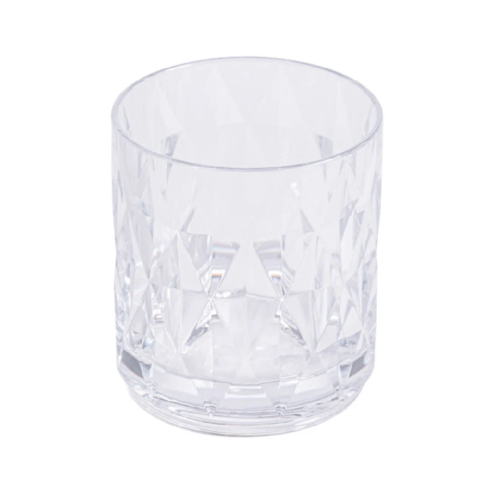 GET Enterprises DM-10R-CL 10 Oz Clear Rocks Glassware SAN Plastic - 2 Dozen Cases