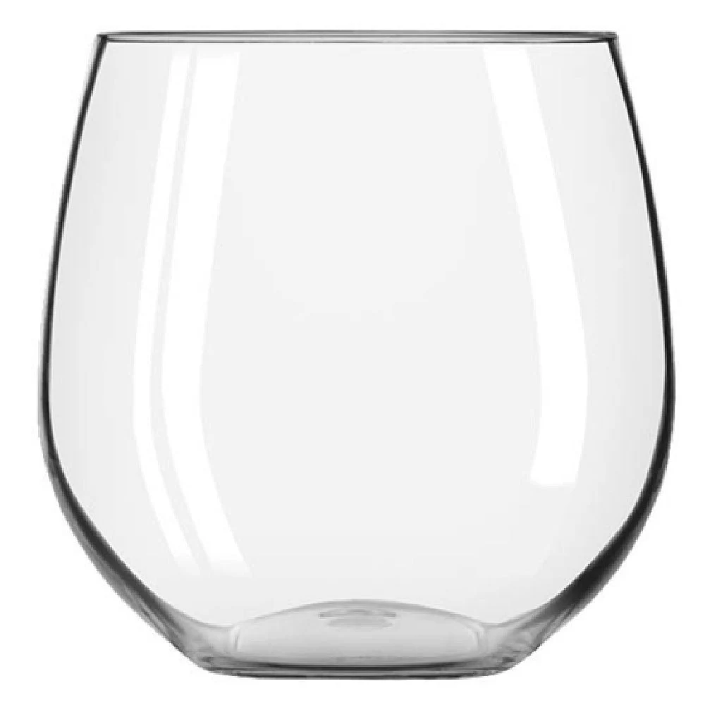 Libbey 92427 16-3/4 Oz Red Wine Glass Stemless Tritan Plastic Durable and Shatter Resistant