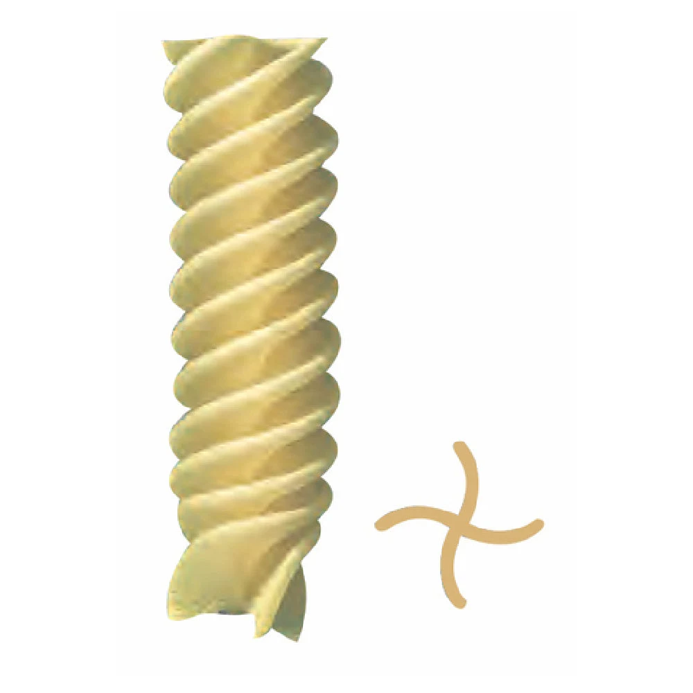 Arcobaleno Pasta Equipment AEX18 and AEX20#224 13mm Fusilli Die Bronze