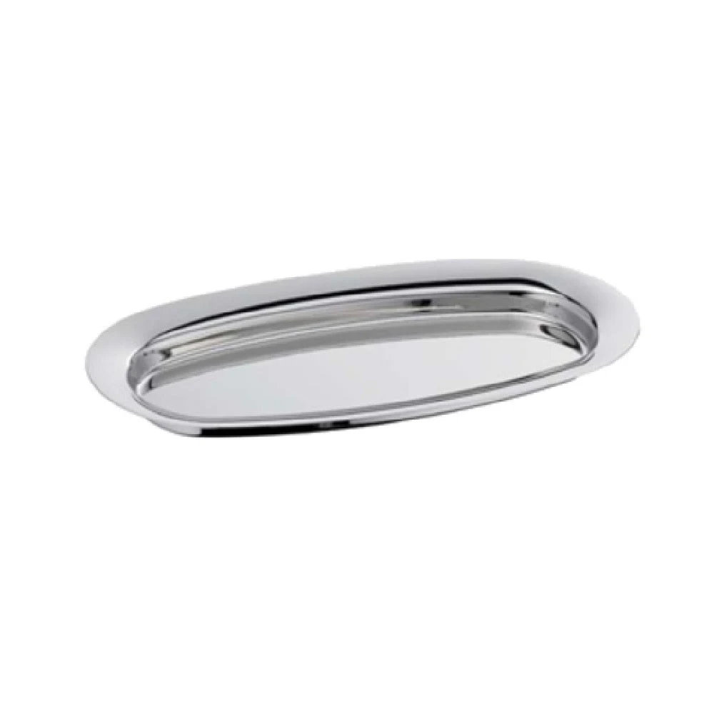 BauscherHepp 57.0095.6040 4-5/8 Inch Serving Tray with Rim Stainless Steel Oval