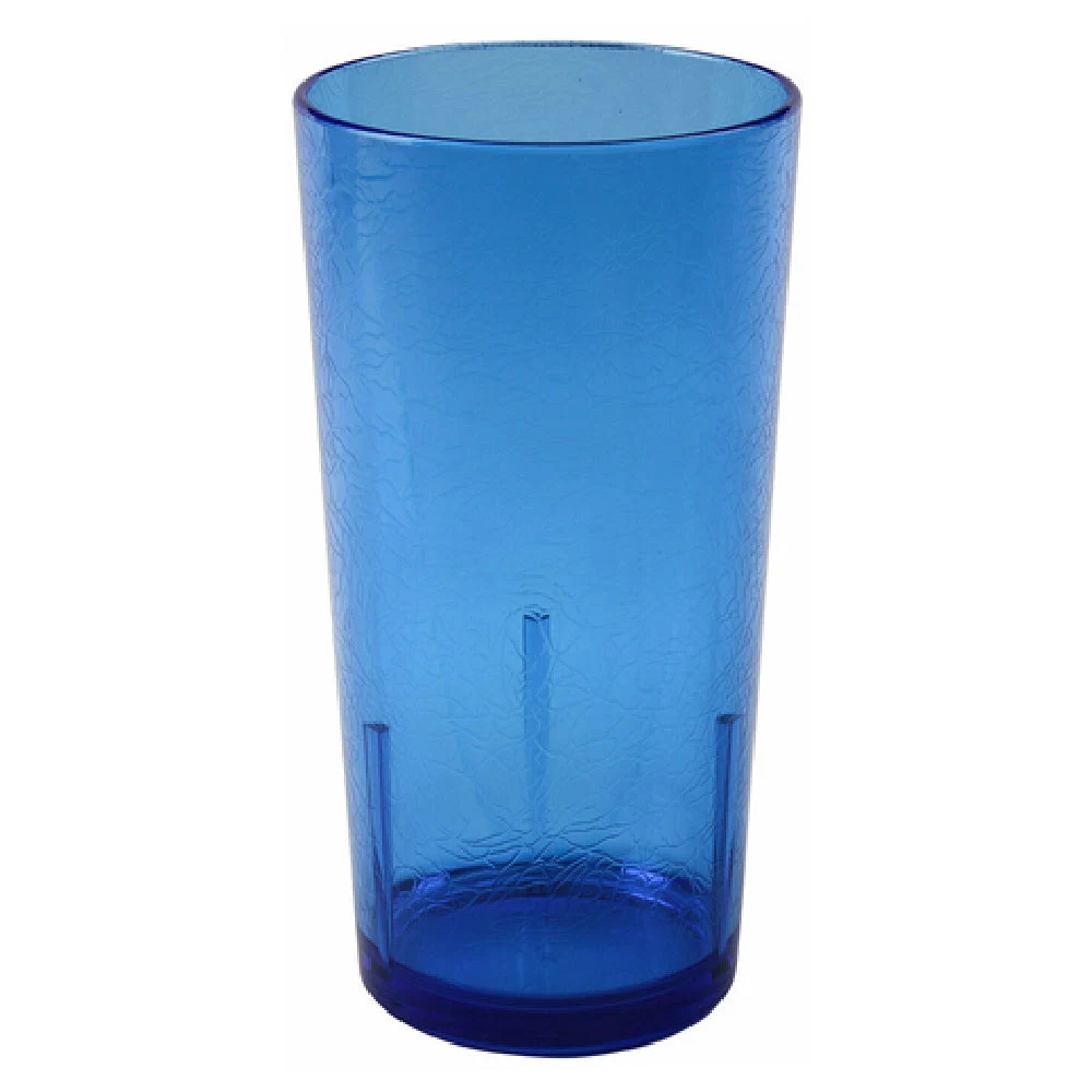 Cambro D24608 24 Oz Sapphire Blue Crackled SAN Plastic Tumbler