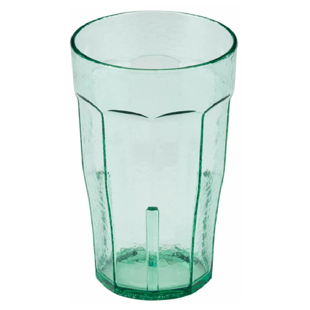 Cambro LT14427 14 Oz Hammered Texture Plastic Tumbler Spanish Green Impact Resistant