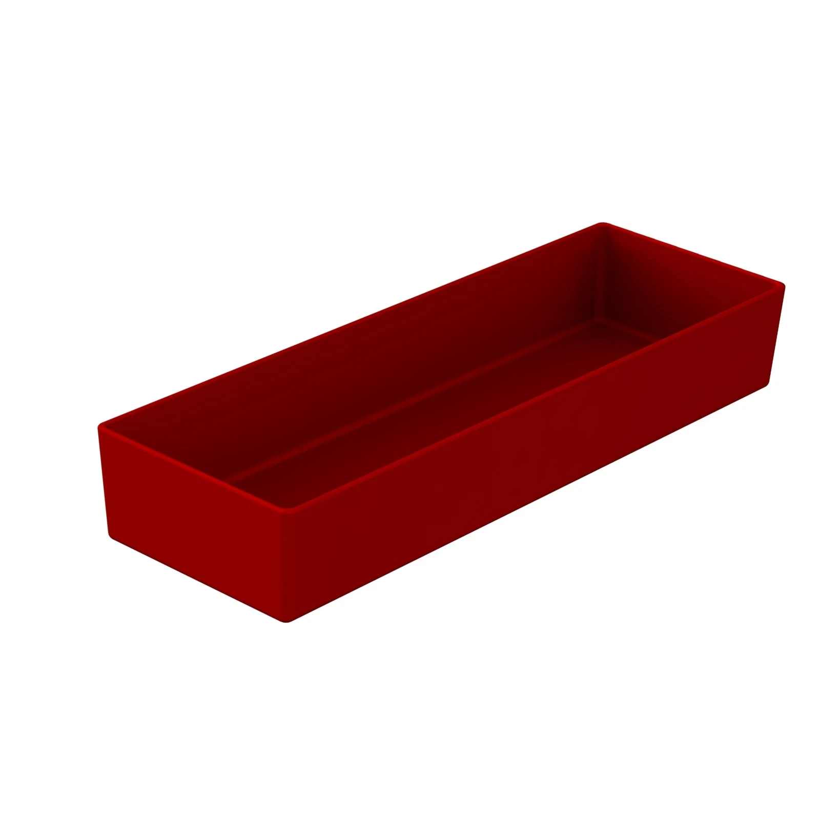 Tablecraft CW4006R 5-1/2 Quart Rectangular Bowl Red Duracoat Aluminum Cold Holding