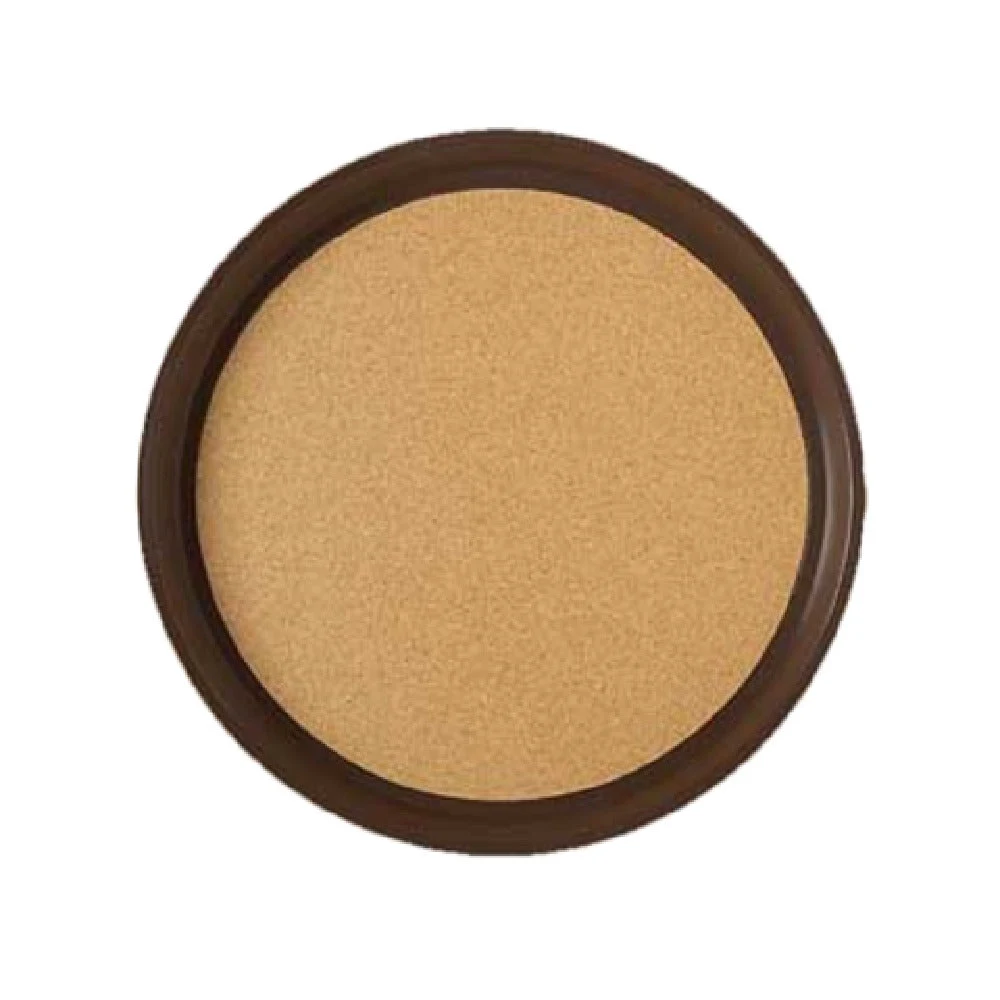 GET Enterprises RCT-11-BR 11-1/4 Inch Round Cork Lined Serving Tray Brown