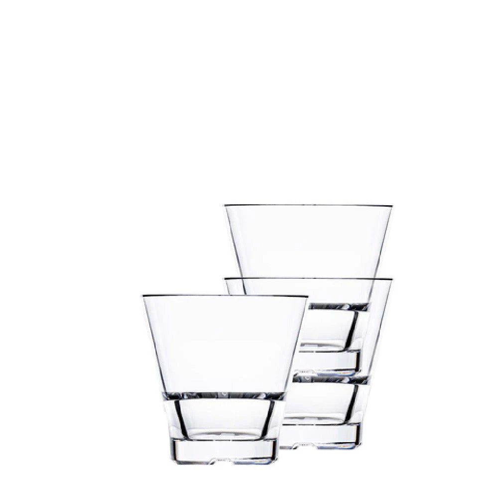 Hospitality Brands HUF081-012 12 oz Club Stack Double Old Fashioned Glass Polycarbonate Clear