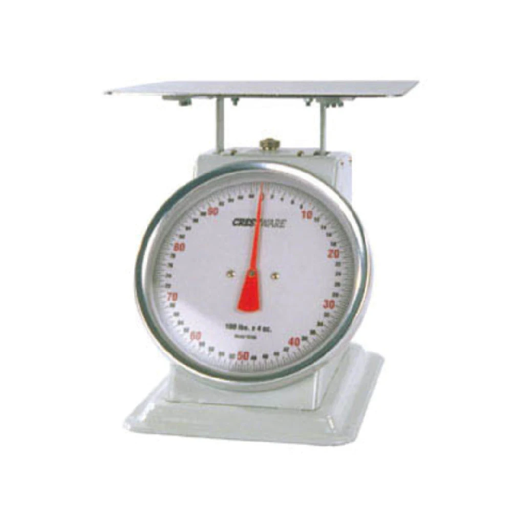 Crestware SCA10200 14 Inch Stainless Steel Receiving and Portion Scale 200 lb x 8 oz