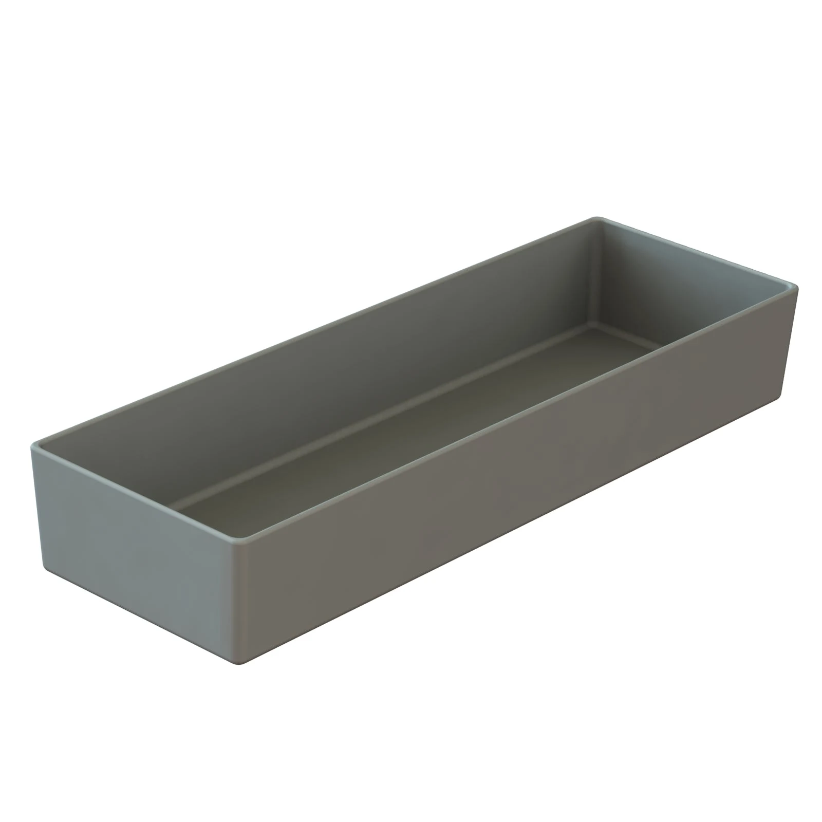 Tablecraft CW4006GY 5-1/2 Quart Cold Holding Bowl Rectangular Cast Aluminum Grey Finish