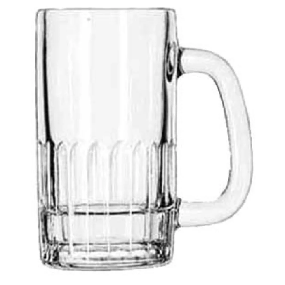 Libbey 5309 12 Oz. Handled Beer Mug Glass Clear 24 Packs