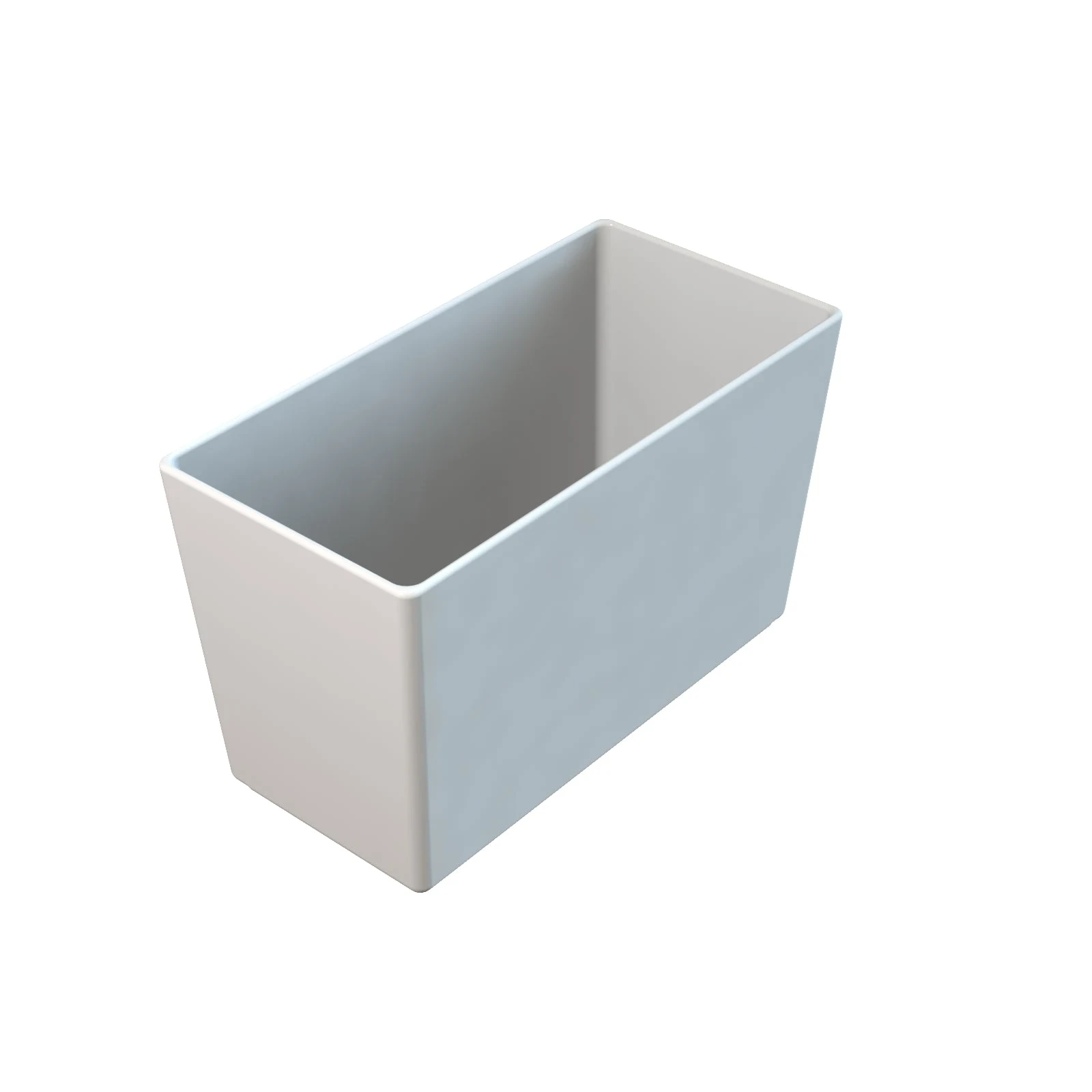 Tablecraft CW4035W 3-5/8 Qt Rectangular Cold Holding Bowl Aluminum White Finish