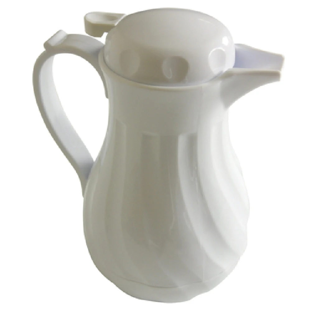 Thunder Group PLWS064WT 64 Oz Double Wall Insulated Beverage Server White Plastic