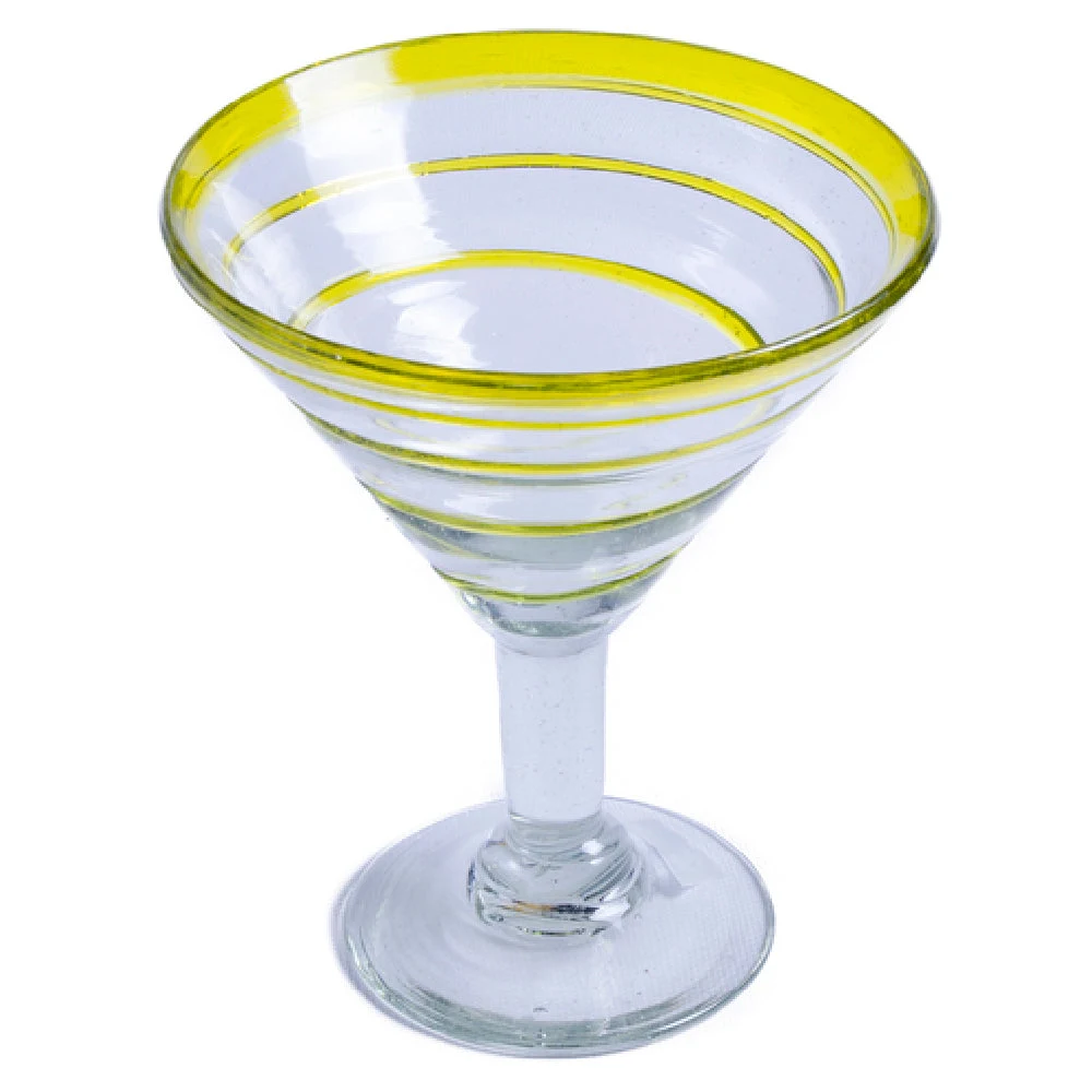 Orion Trading & Design G4667-YW Spiral Cocktail / Margarita Glass 12 Oz. 5