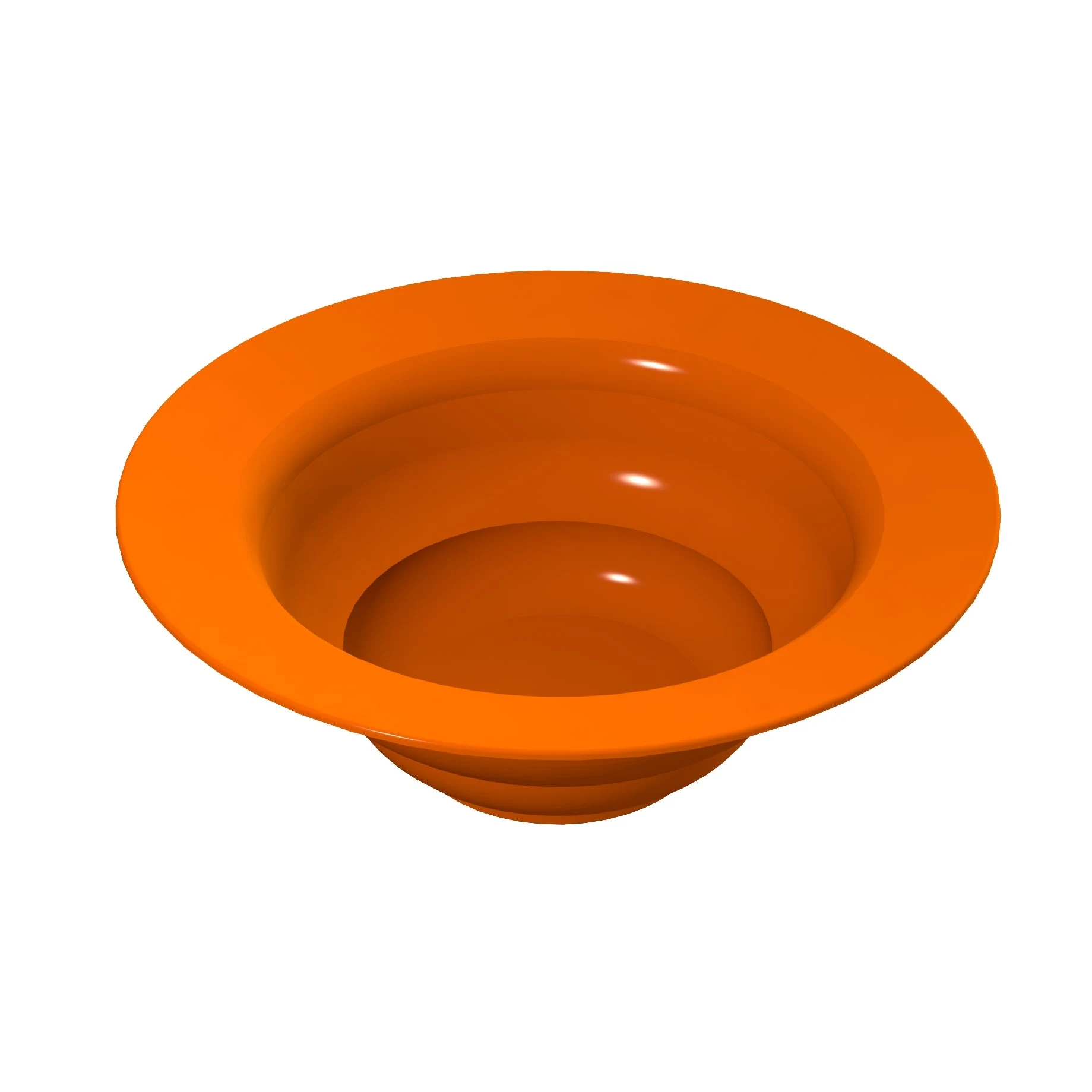 Tablecraft CW3100X 7-1/2 Qt. Round Cold Holding Salad Bowl Aluminum Orange Finish