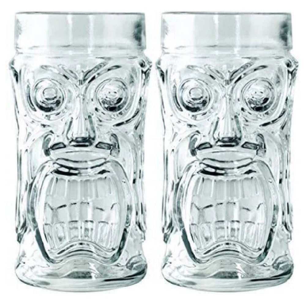 Anchor Hocking 10024S 16 Oz Screaming Tiki Cooler Glass Clear 2 Dozen Cases