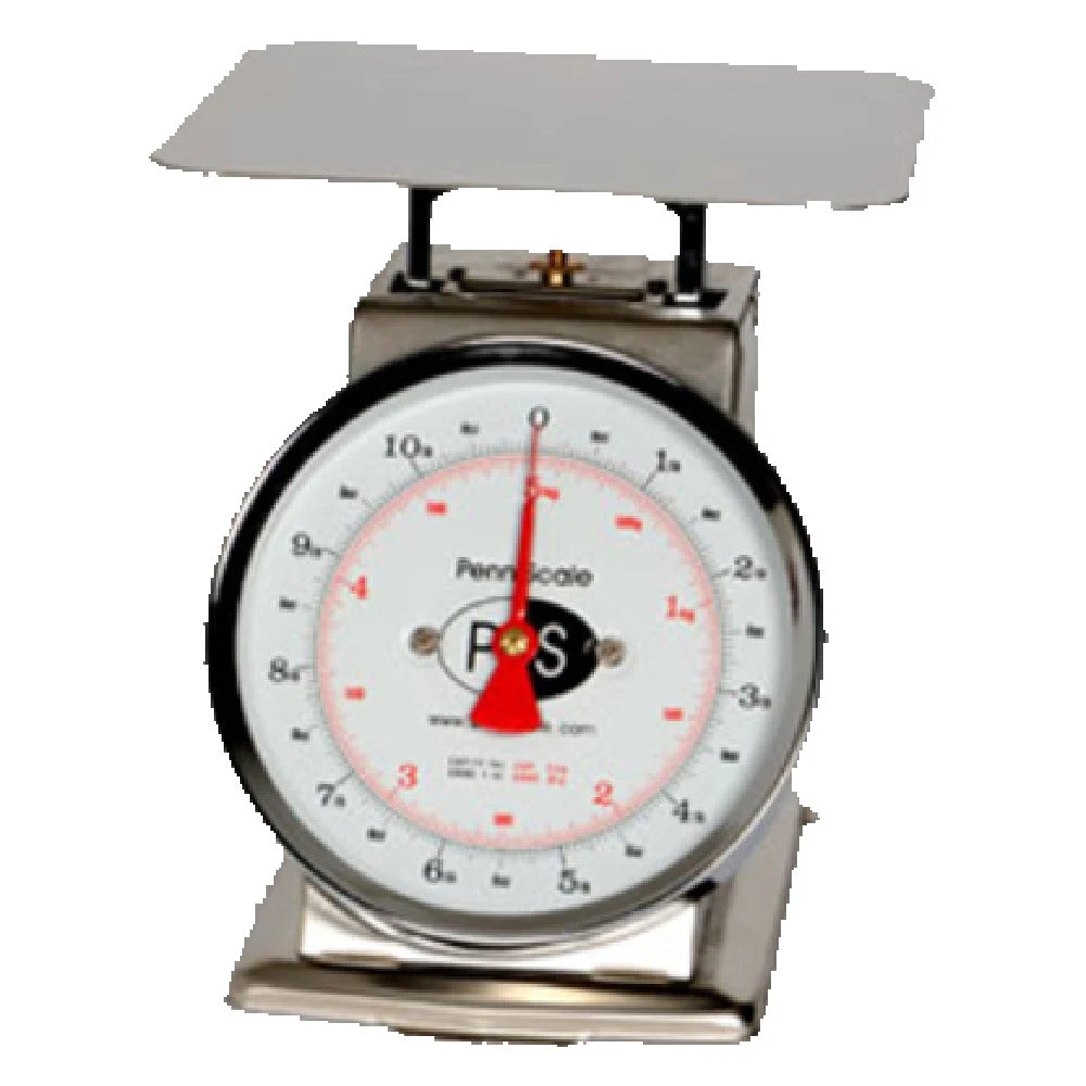 Penn Scale P-10 11 Lb x 1 Oz Spring Scale Stainless Steel Dial Portion Control