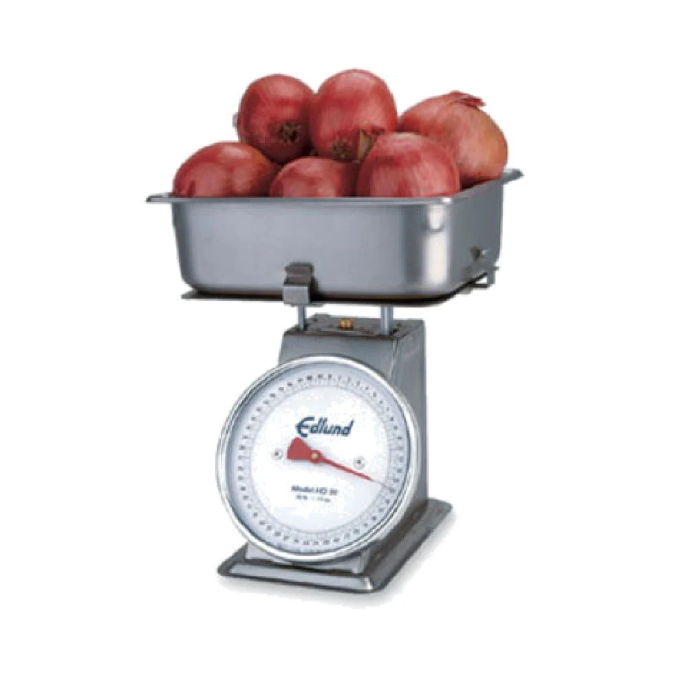 Edlund HD-50P 50 lb Receiving Scale Manual with Cradle and 4 Inch Half Pan Stainless Steel