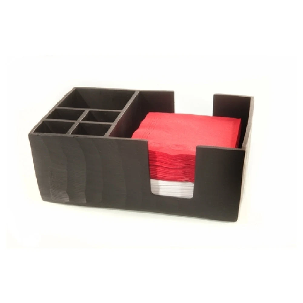 Steelite KMK1015ES 6-1/2 Inch Rectangular Napkin Holder Resin Espresso