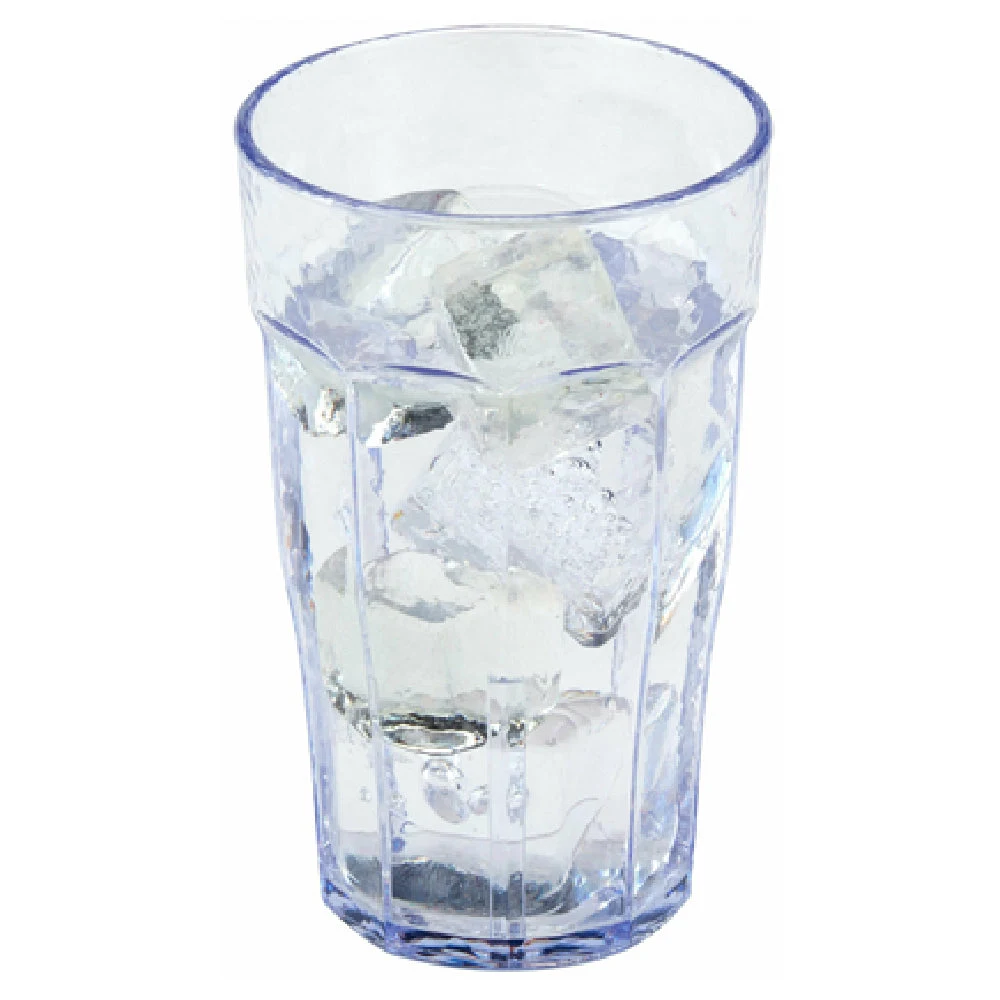 Cambro LT12152 12 Oz Clear Hammered Texture Tumbler Impact Resistant Plastic