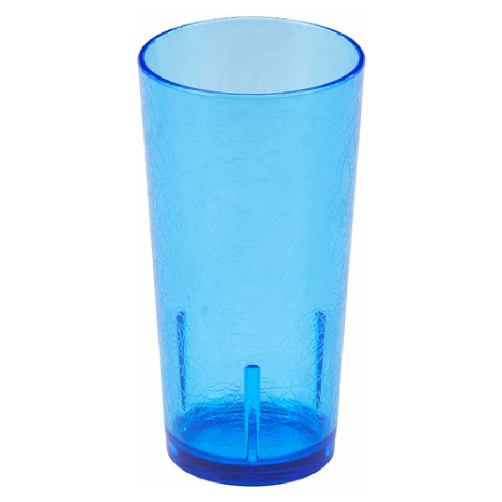 Cambro D16608 16 Oz Crackled Design Stackable Tumbler SAN Sapphire Blue