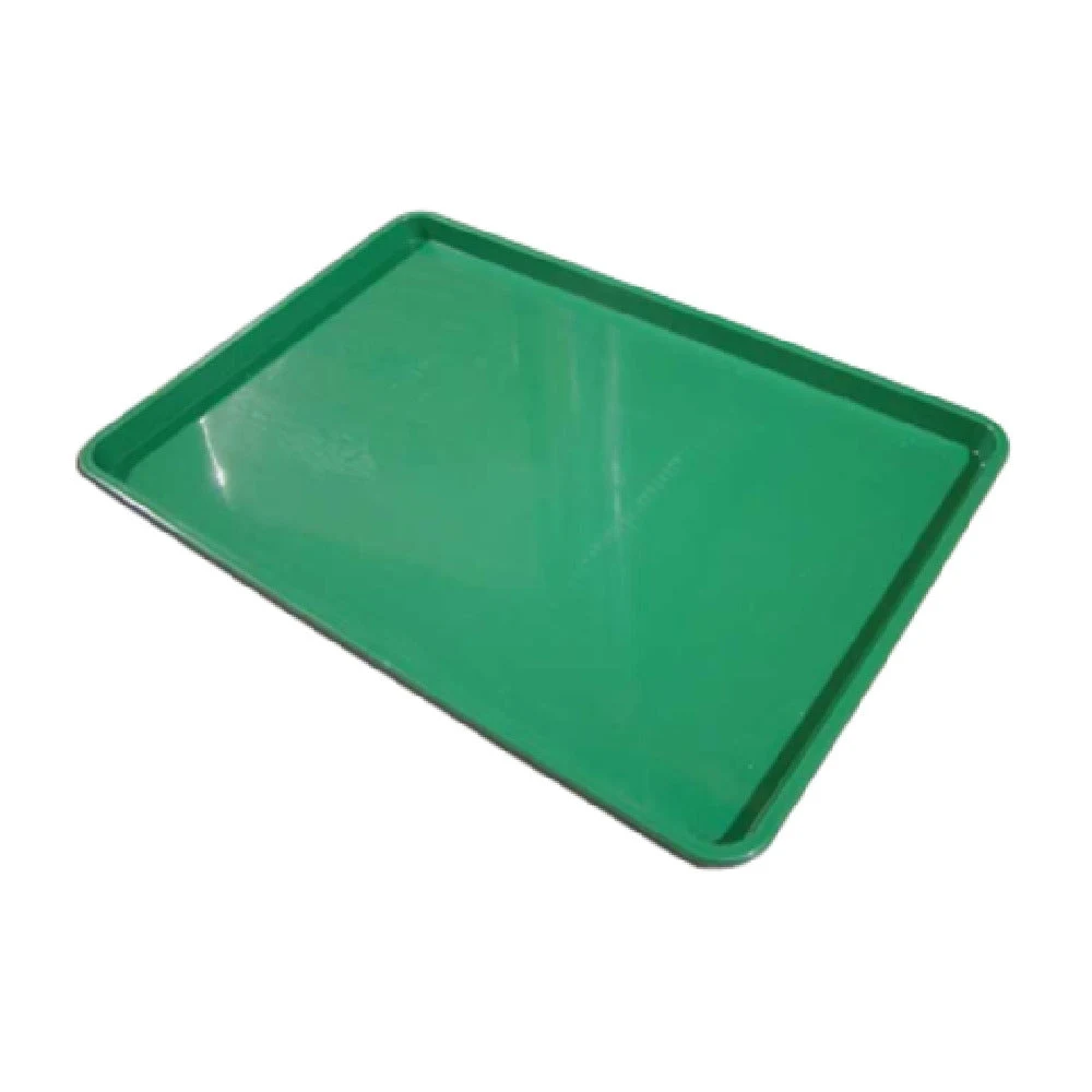 Omcan 14243 18 Inch Meat Tray Green Plastic Display Tray