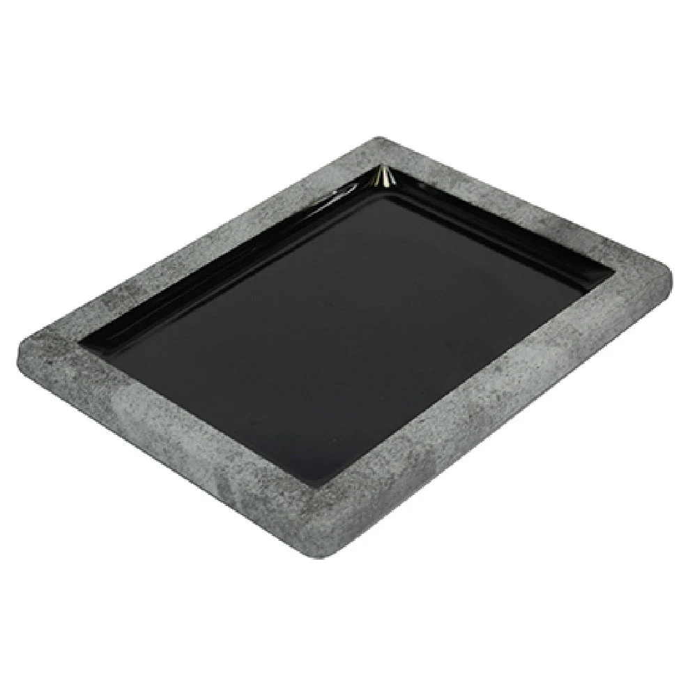 BauscherHepp TCN2321B 11 Inch Tray Rectangular Dishwasher Safe Black Melamine