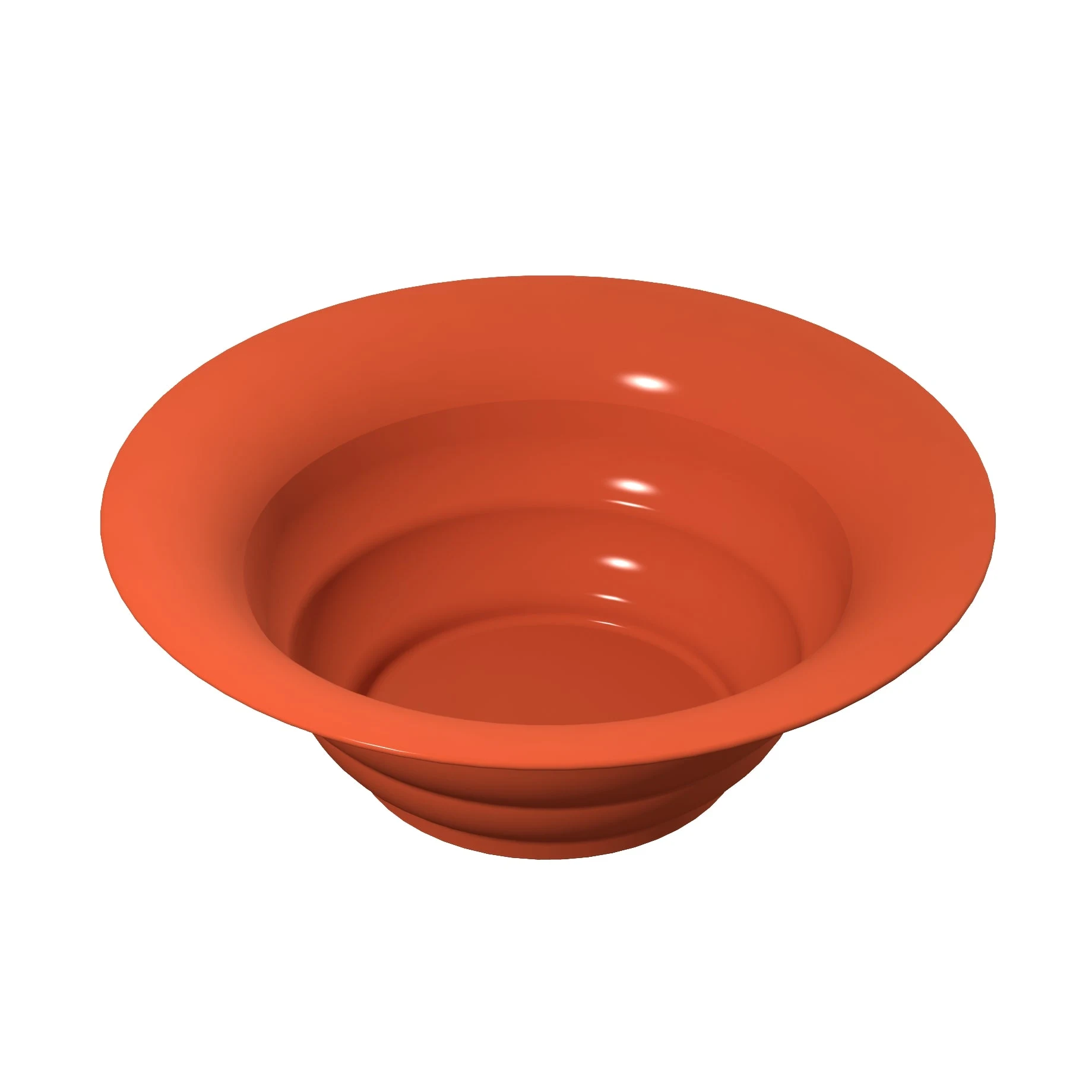 Tablecraft CW3120SNX 10 Quart Round Salad Bowl Cold Holding Aluminum Sunset Orange
