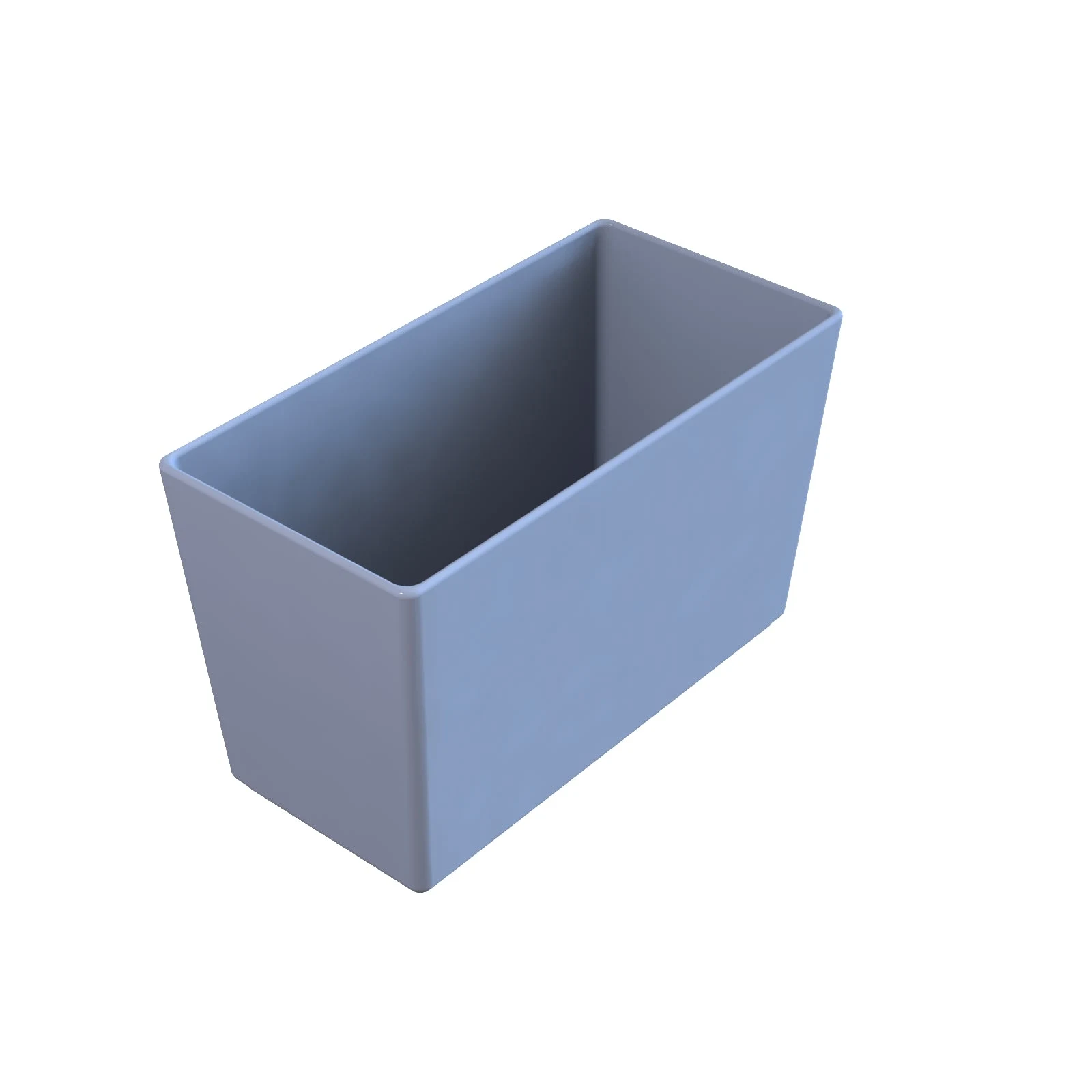 Tablecraft CW4035PB 3-5/8 Quart Rectangular Cold Holding Bowl Cast Aluminum Pigeon Blue