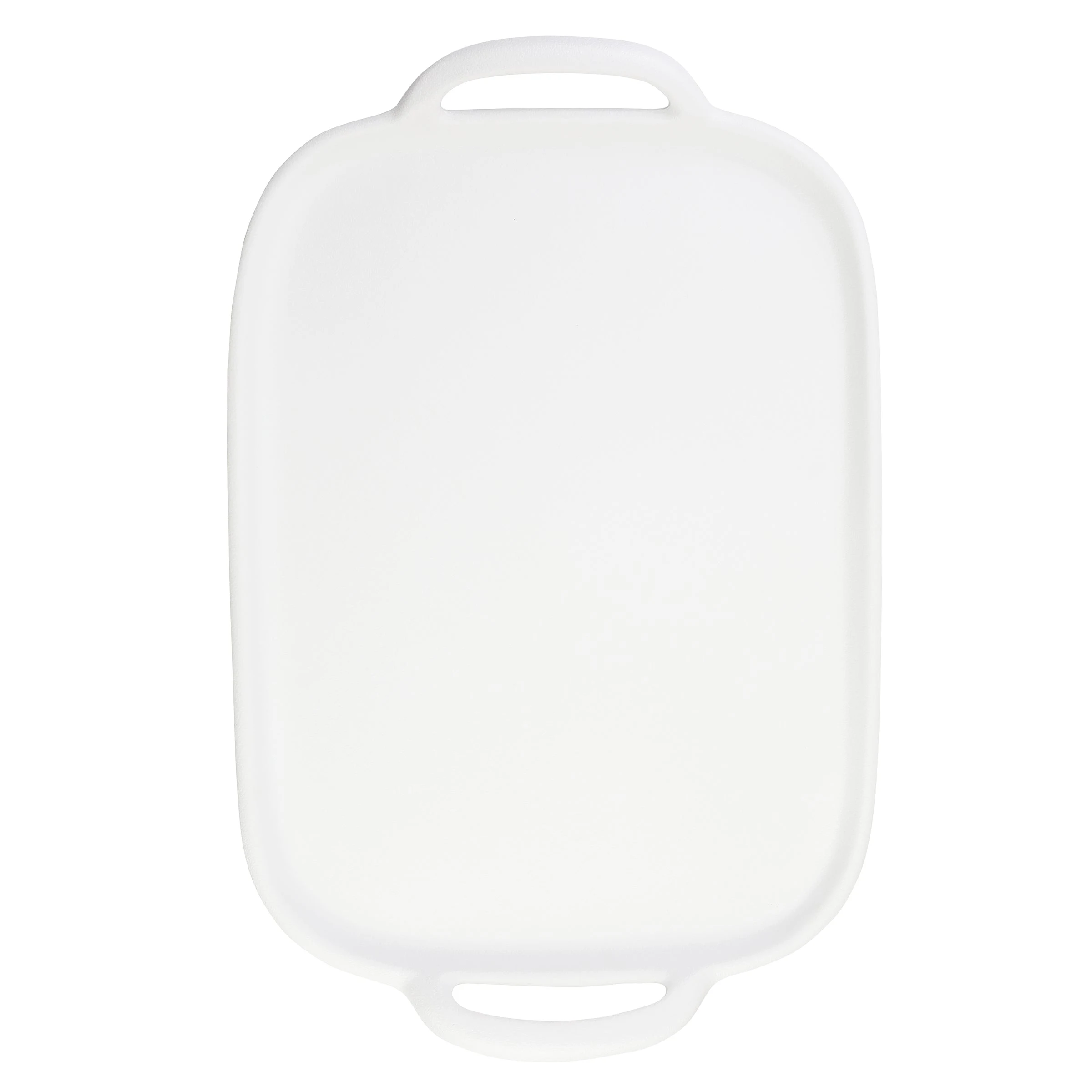 Tablecraft 11495 20-3/8 Inch Serving Tray White Melamine Faux Cast Iron Finish