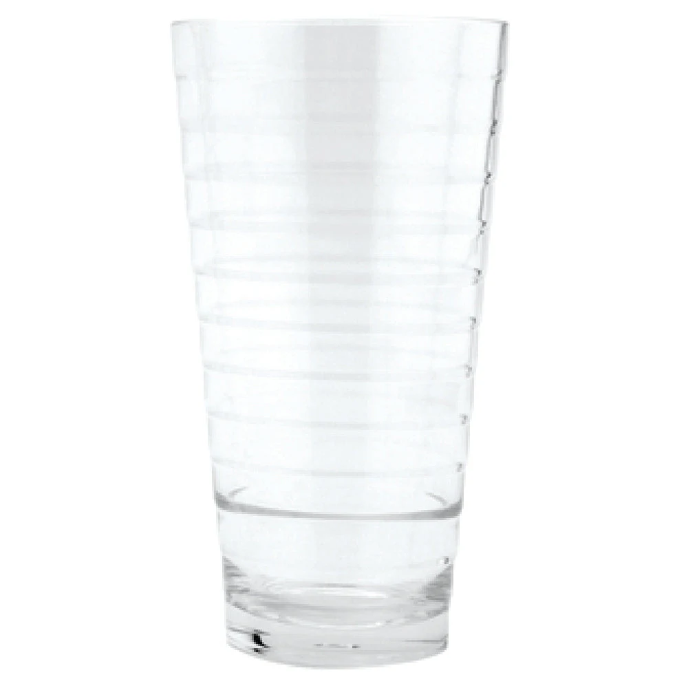 GET Enterprises SW-1720-CL 20 Oz Plastic Tumbler Clear Ribbed Dishwasher Safe
