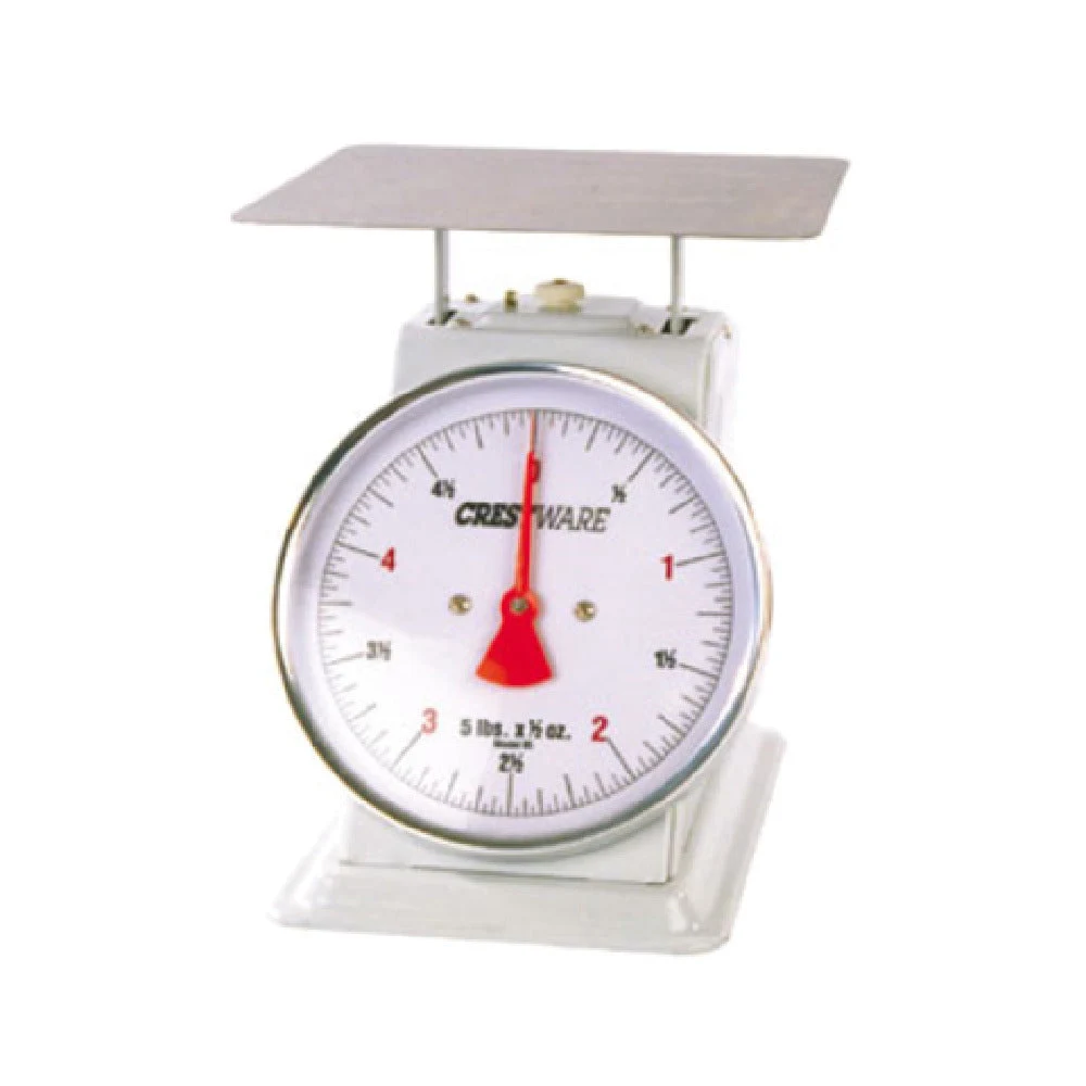 Crestware SCA602R 2 lb Portion Control Scale Rotating Dial Enameled Steel