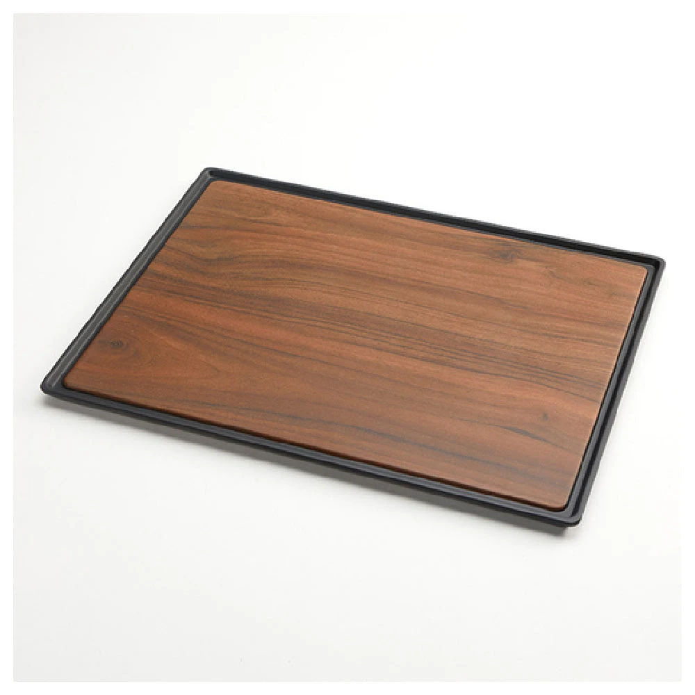 American Metalcraft MNST17 17-5/8 Inch Tray Rectangular Non-slip Melamine Woodgrain Finish