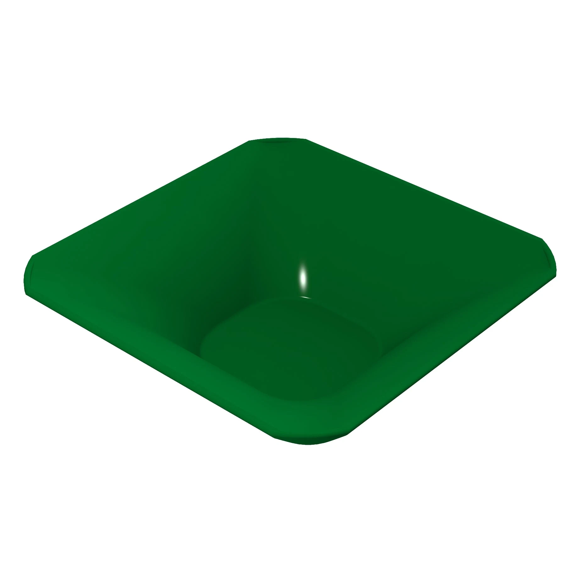 Tablecraft CW3510GN 4 Quart Square Bowl Cold Holding Cast Aluminum Green Finish