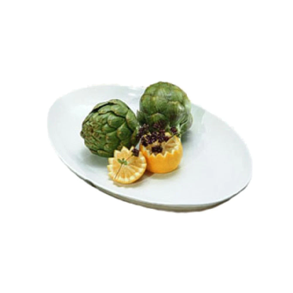 Bon Chef 2026GINGER 12-1/4 Inch Oval Aluminum Platter with Sandstone Finish