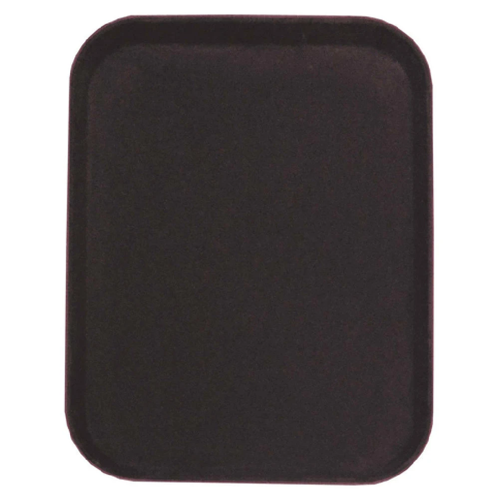 Omcan 80116 18 Inch Rectangular Non-Skid Serving Tray Plastic Brown