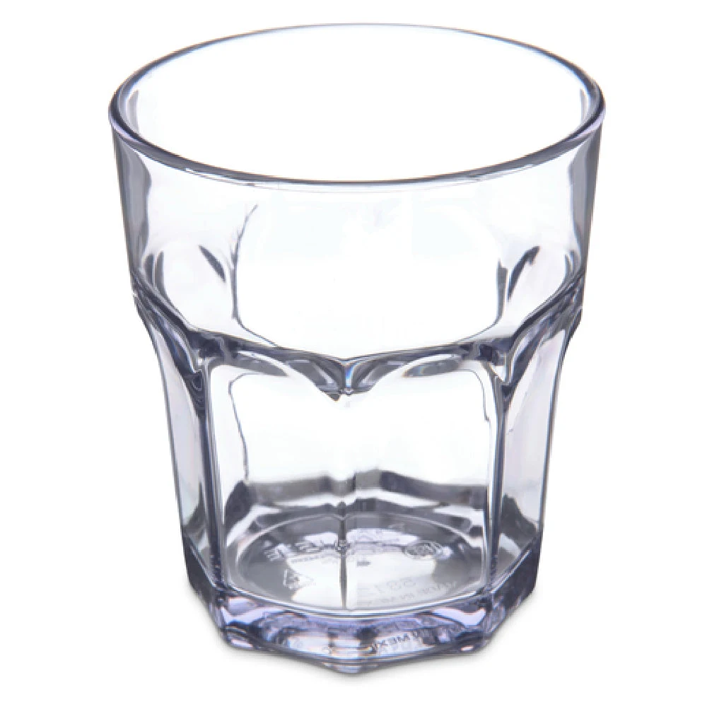 Carlisle 581207 12 Oz Clear Plastic Rocks Tumbler Dishwasher Safe Stain Resistant