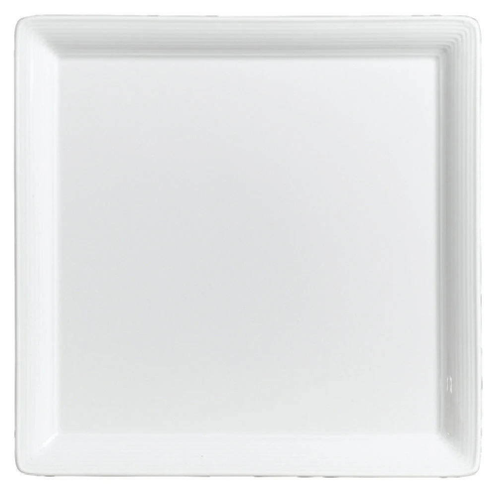 Steelite 6300P108 10 Inch Square Tray Embossed Porcelain Cool Blue-White
