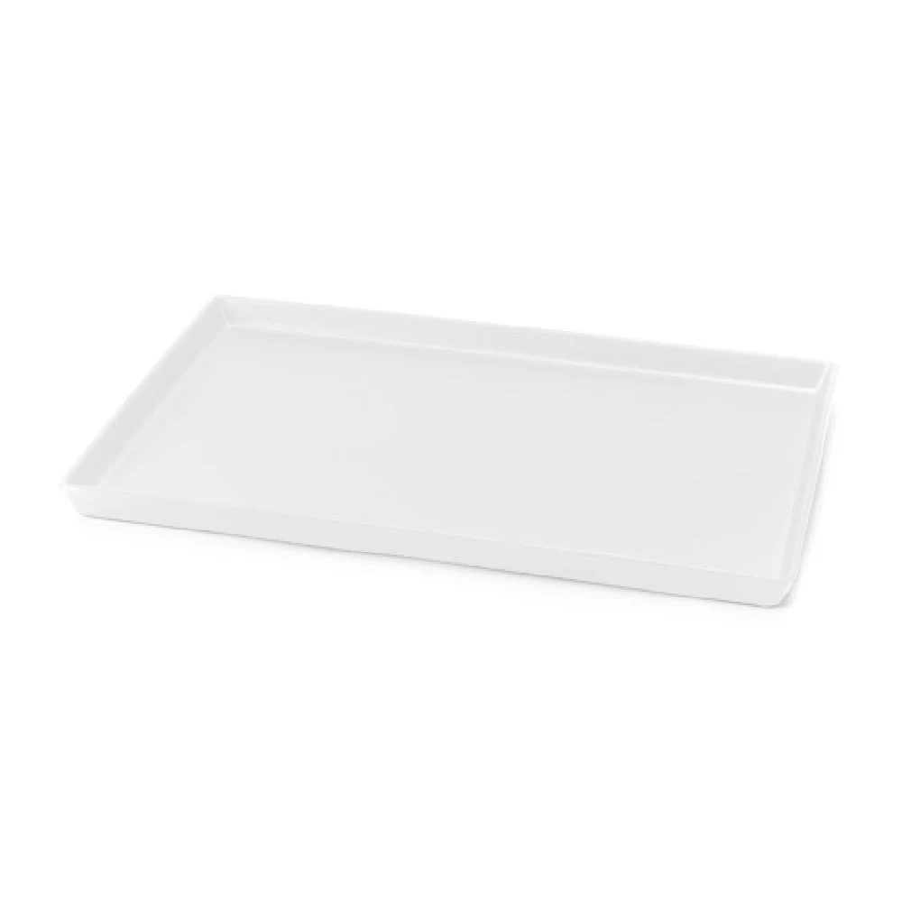 Steelite DFTRC1812LT020 18 Inch Tray Linen White Melamine for Bakery Display