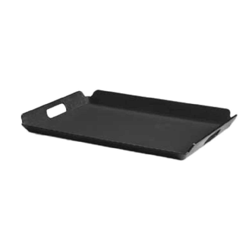 GET Enterprises RST-1523-BK 21-1/4 Inch Rectangular Healthcare Room Service Tray Black Plastic